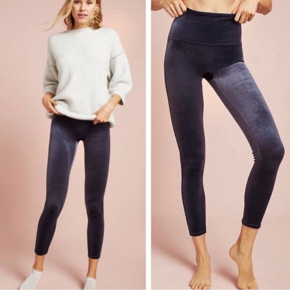 SPANX Pants - Spanx Classic Navy Velvet Leggings